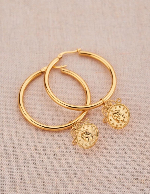 My Jewellery Earrings round with coin MJ07622