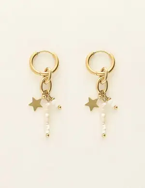 My Jewellery Earrings star & three pearls MJ09211