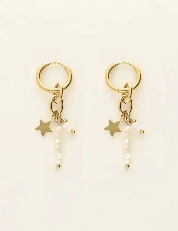 My Jewellery Earrings star & three pearls MJ09211