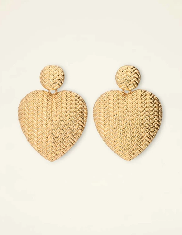 My Jewellery Earrings statement hammered hearts MJ09066