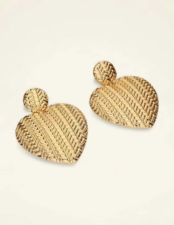 My Jewellery Earrings statement hammered hearts MJ09066