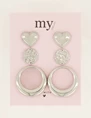 My Jewellery Earrings statement heart hoops MJ07364