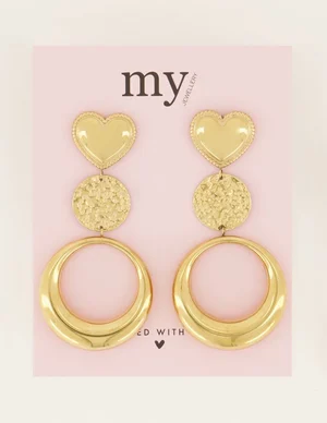 My Jewellery Earrings statement heart hoops MJ07364