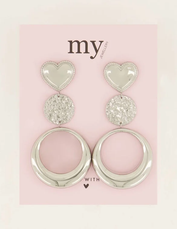 My Jewellery Earrings statement heart hoops MJ07364