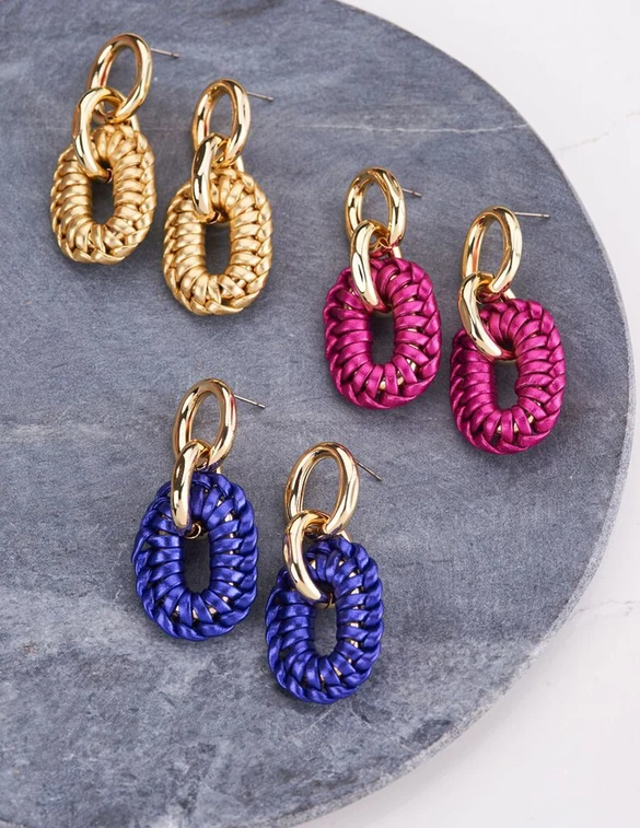 My Jewellery Earrings statement PU metallic MJ07781