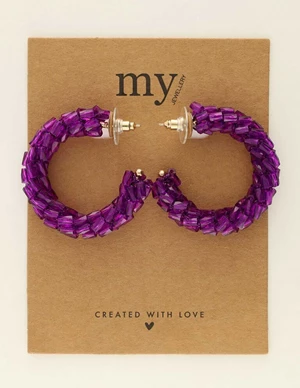 My Jewellery Earrings statement purple MJ08786