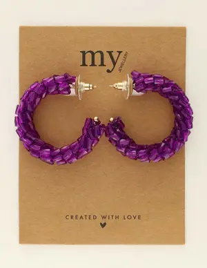 My Jewellery Earrings statement purple MJ08786