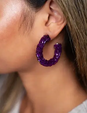 My Jewellery Earrings statement purple MJ08786