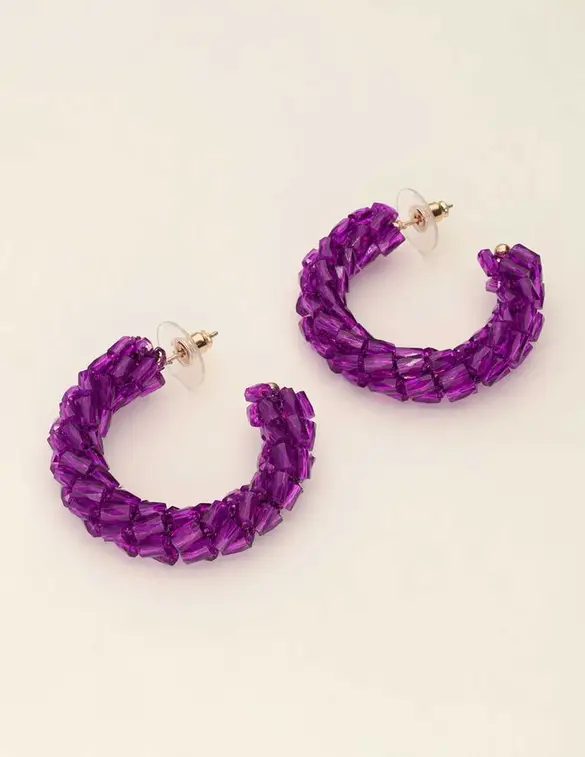 My Jewellery Earrings statement purple MJ08786