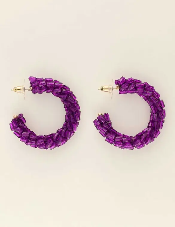 My Jewellery Earrings statement purple MJ08786