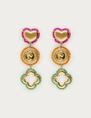 My Jewellery Earrings stmt beaded charms clover MJ12619