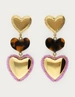 My Jewellery Earrings stmt heart leopard beads MJ12622