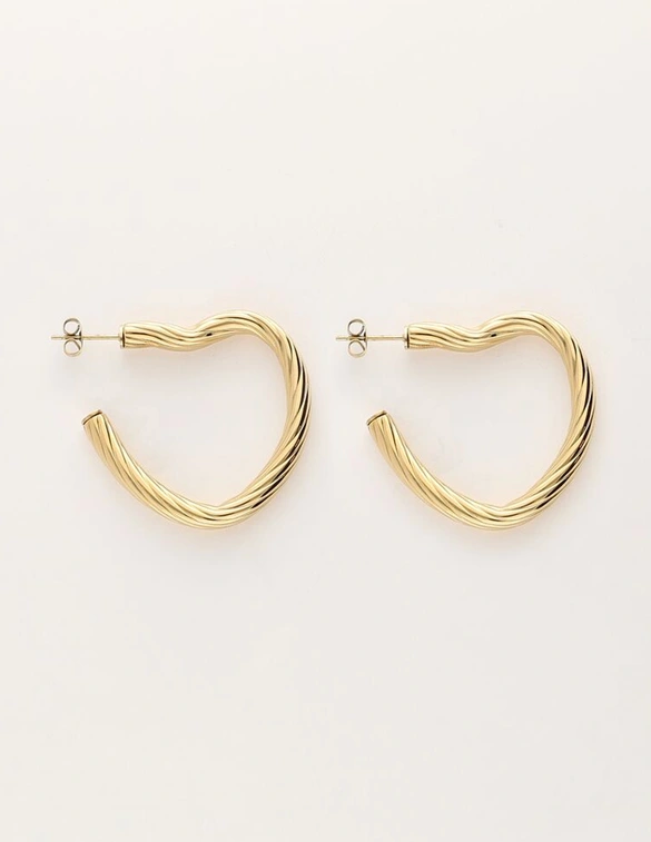 My Jewellery Earrings twisted heart hoops MJ11250