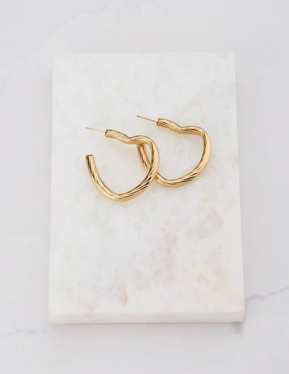 My Jewellery Earrings twisted heart hoops MJ11250