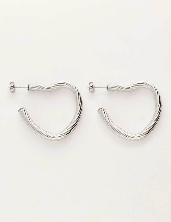 My Jewellery Earrings twisted heart hoops MJ11250