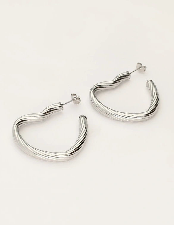 My Jewellery Earrings twisted heart hoops MJ11250