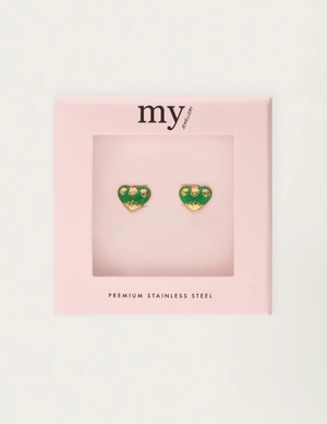 My Jewellery Earstud mini art heart green MJ12096