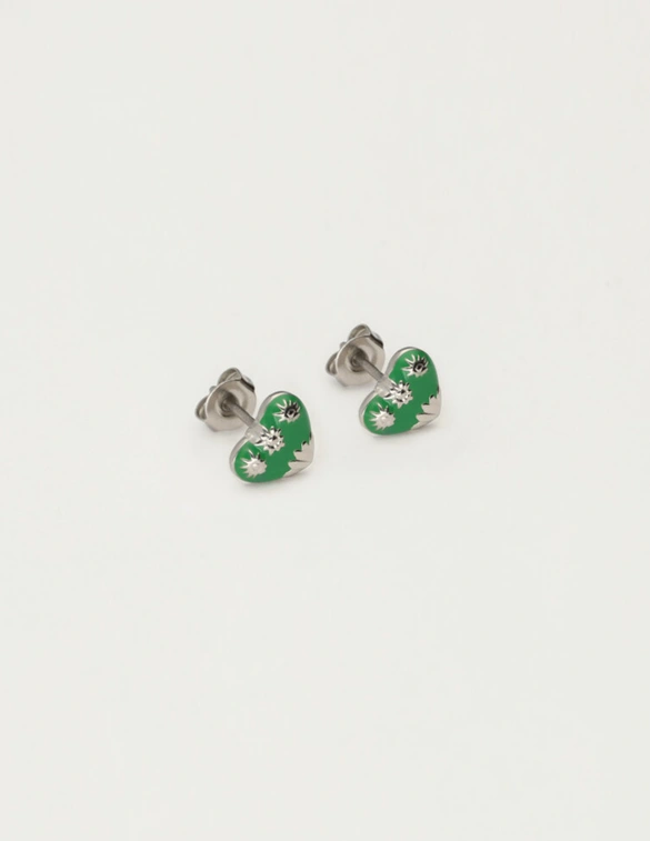 My Jewellery Earstud mini art heart green MJ12096