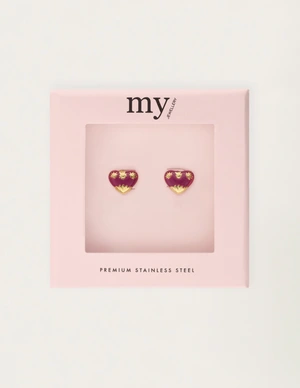 My Jewellery Earstud mini art heart purple MJ12095