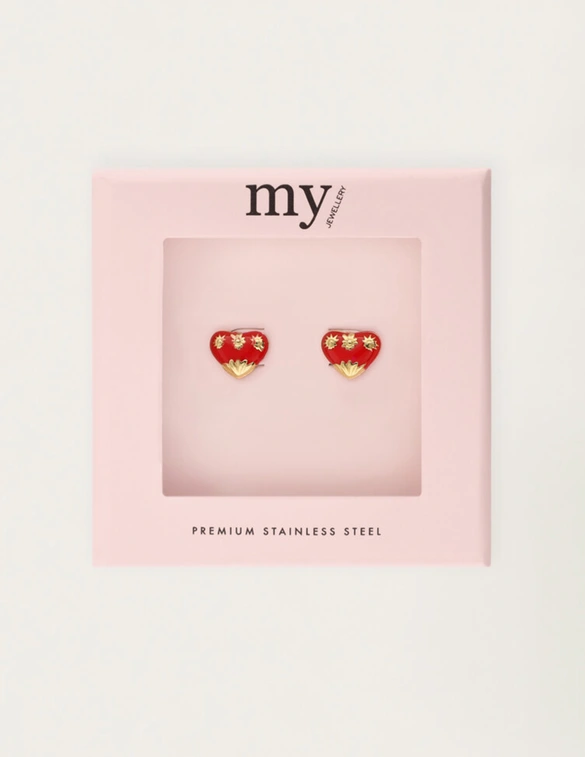 My Jewellery Earstud mini art heart red MJ12094