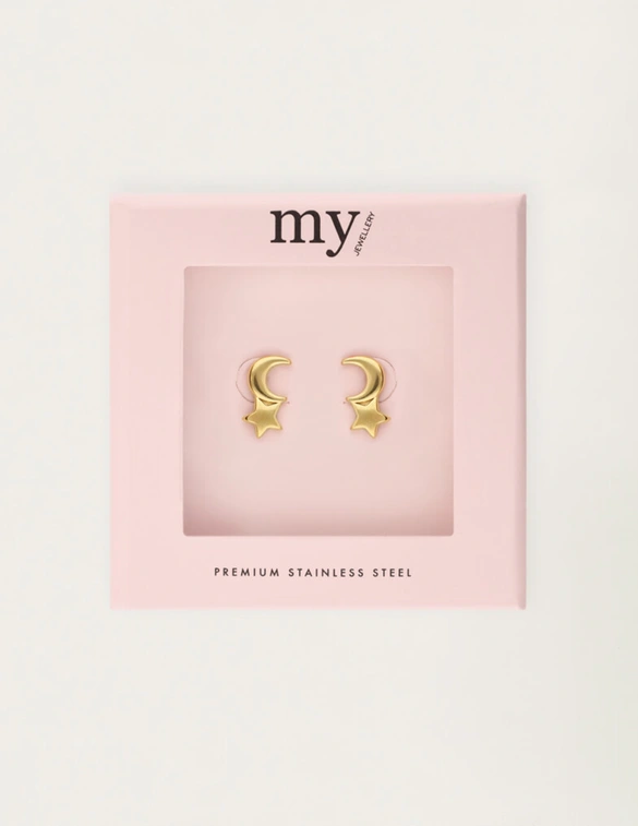 My Jewellery Earstud moon star small MJ12107