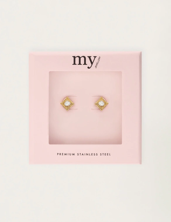 My Jewellery Earstud square strass MJ12108