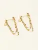 My Jewellery Earstuds with chain & pearls MJ09213