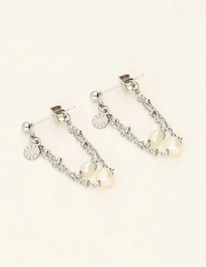 My Jewellery Earstuds with chain & pearls MJ09213