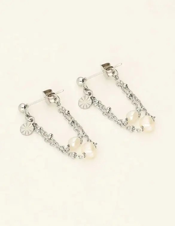 My Jewellery Earstuds with chain & pearls MJ09213