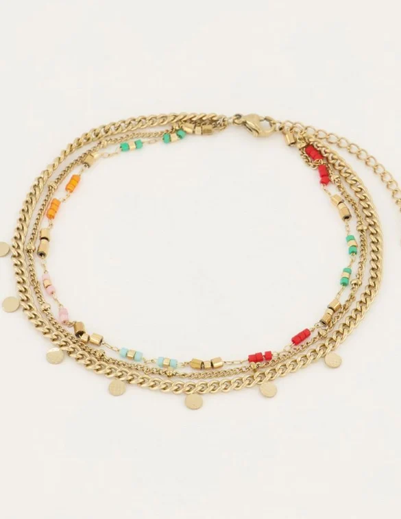 My Jewellery Enkelbandje 3 dubbel gekleurd MJ05213