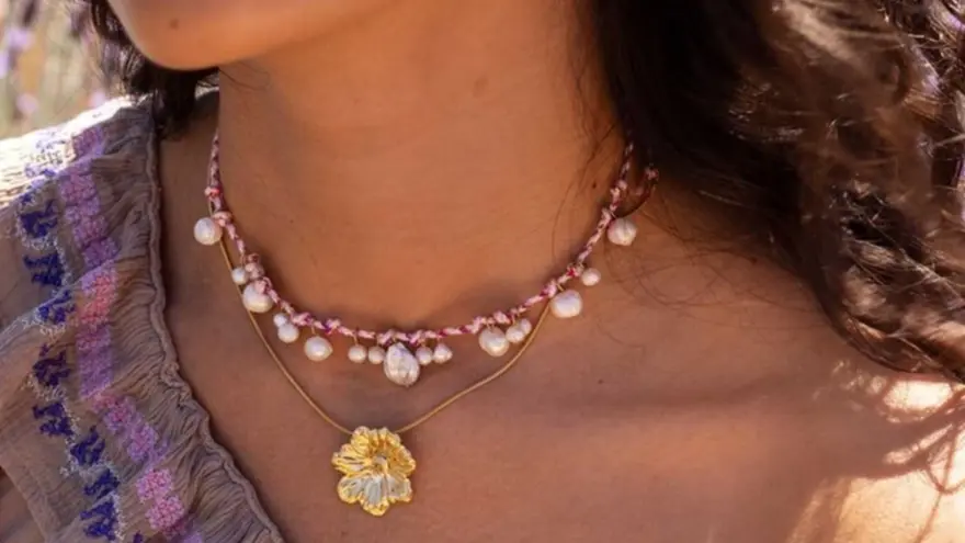 MY JEWELLERY ISLAND KETTING MET STATEMENT BLOEM MJ10747