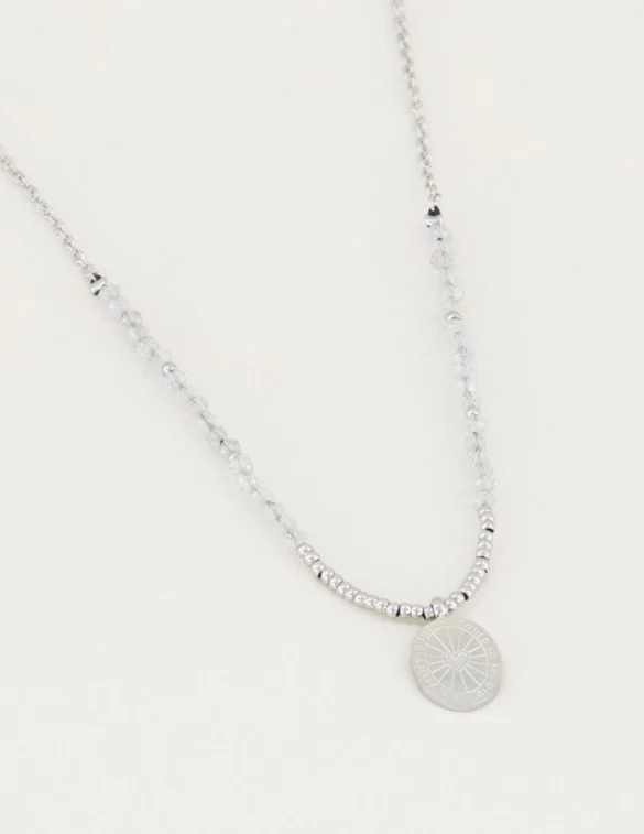 My Jewellery Ketting bedel & labradorite Zilver ONESIZE MJ025781500