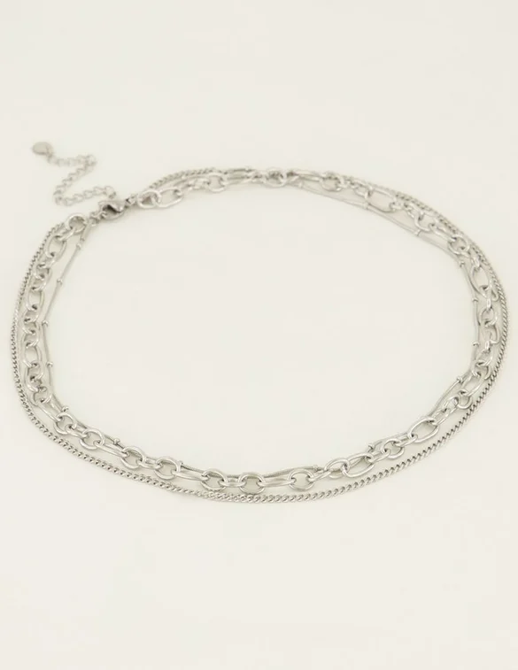 My Jewellery Ketting drielaags bolletjes MJ04877