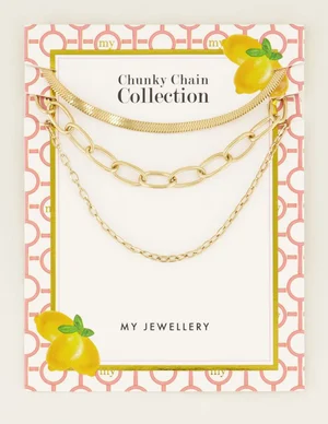 My Jewellery Ketting drielaags schakels MJ04875