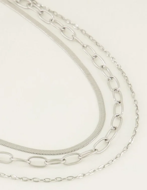 My Jewellery Ketting drielaags schakels MJ04875