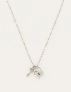 My Jewellery Ketting hartjes slot & sleutel MJ05450