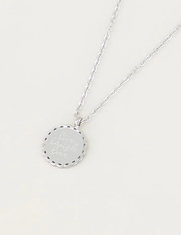 My Jewellery Ketting live laugh love bedel Zilver ONESIZE MJ023601500