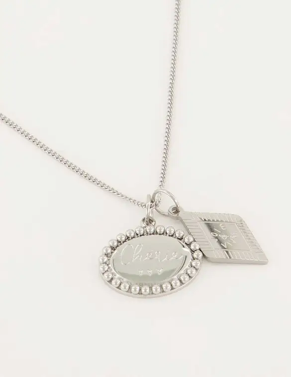 My Jewellery Ketting met bedeltje ovaal & ruit MJ05467