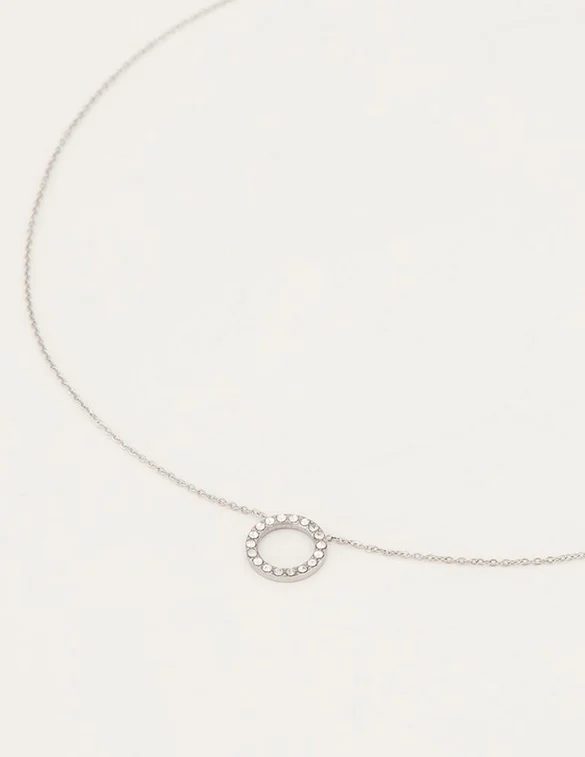 My Jewellery Ketting Open Rondje Strass MJ04776