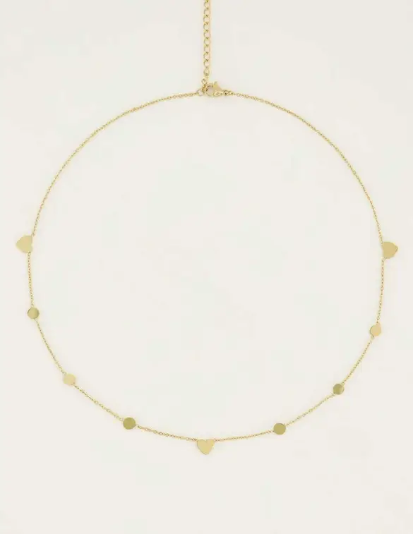 My Jewellery Ketting rondje en hartje MJ04392