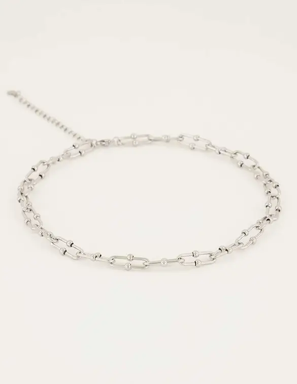 My Jewellery Ketting schakel/bolletjes MJ06278
