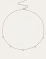 My Jewellery Ketting vijf strass steentjes MJ04774