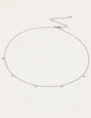 My Jewellery Ketting vijf strass steentjes MJ04774