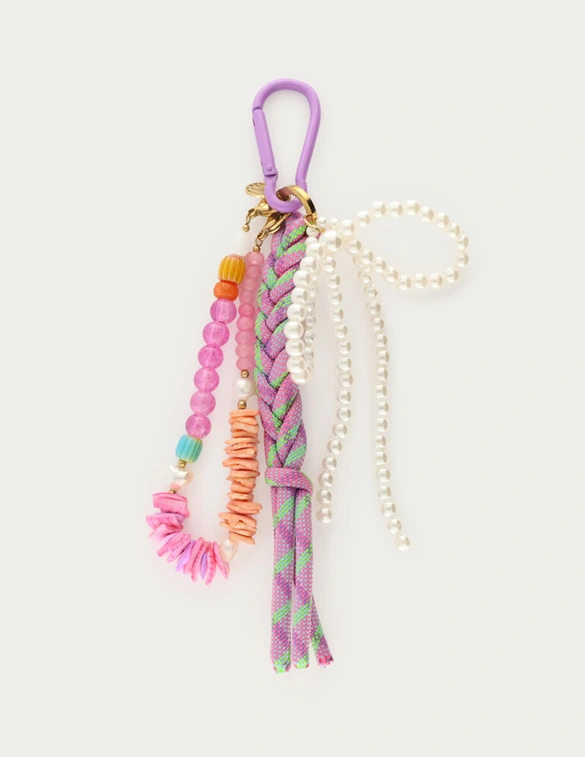 My Jewellery Keychain lilac pearl bow cord MJ12791