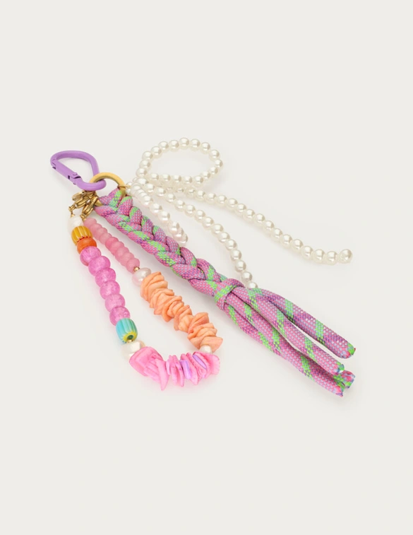 My Jewellery Keychain lilac pearl bow cord MJ12791
