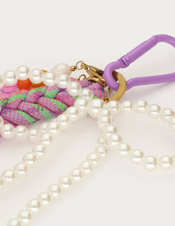 My Jewellery Keychain lilac pearl bow cord MJ12791
