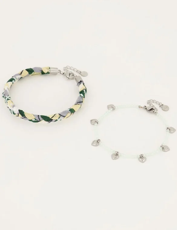 My Jewellery Mintgroene Gevlochten Armband MJ05103