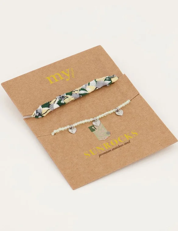My Jewellery Mintgroene Gevlochten Armband MJ05103