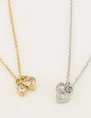 My Jewellery Necklace 2 Heart Stones MJ07080