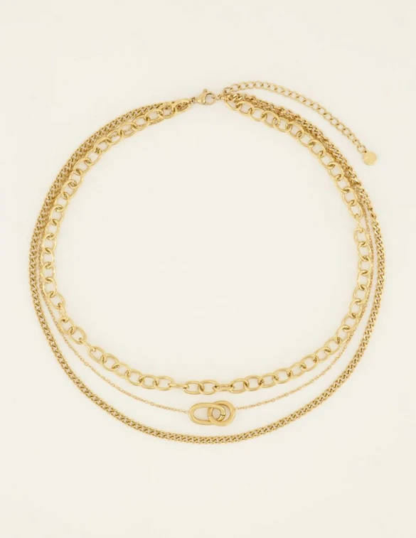 My Jewellery Necklace 3 layers chains MJ07693